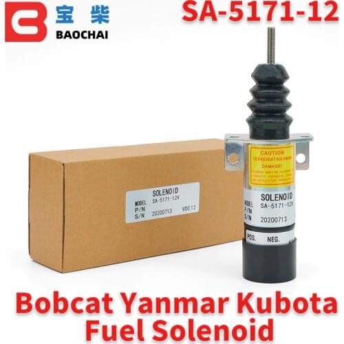 Bobcat Yanmar Kubota fuel solenoid SA-5171-12
