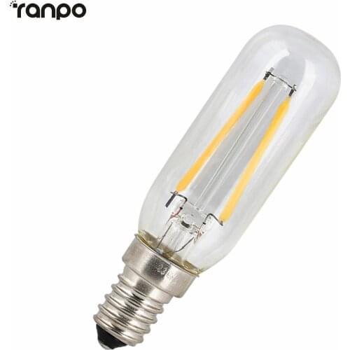Glass Vintage Retro E14 SES LED Filament Light Bulbs 2W T25 Warm White 220V Lamp Home light