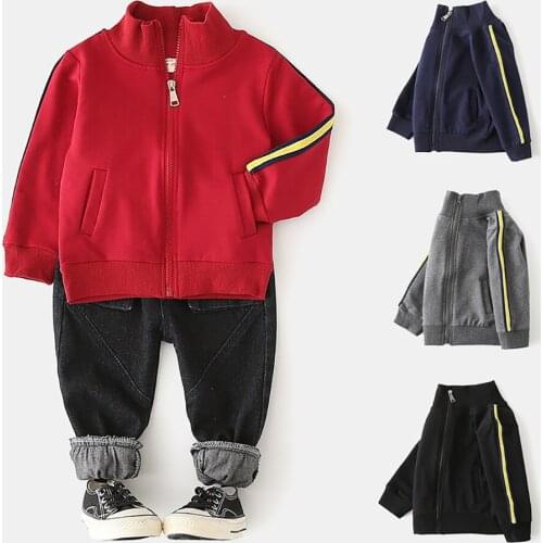 Boys Sweatershirt Casual Clothes Spring Cotton Kids Autumn Tops Leisure Zipper Tracksuits Sweater Fashion Children Clothes