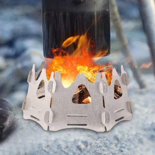 Camping Stove Portable Foldable Backpacking Stove for Outdoor Stainless Steel Hiking Camping Tourist Mountaineering Camping Tool