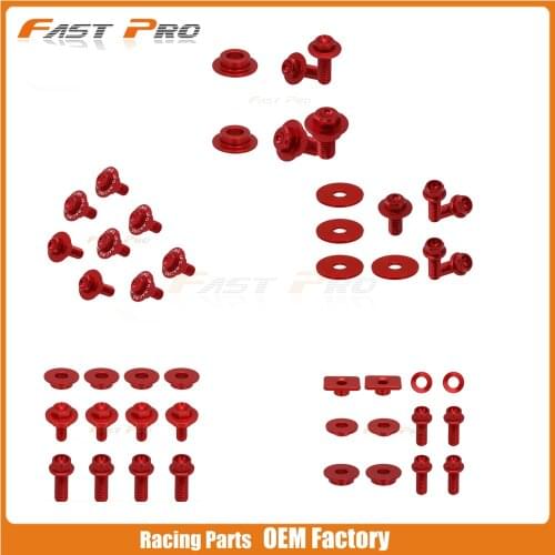 Motocycle CNC Front Rear Fender Radiator Shroud Seat Fork Guard Screws For Honda CRF250R 2004-2005 CRF250X CRF450X 2004-2020