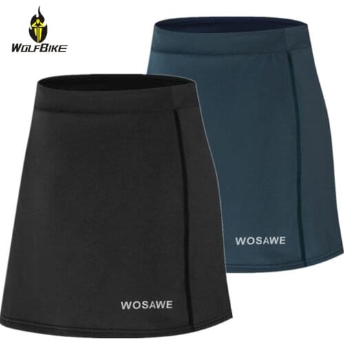 WOSAWE Womens Gel Padded Cycling Shorts Shockpoof Base Layer Underwear MTB Bike Tights Underpants Clothing Safety Mini Skirt