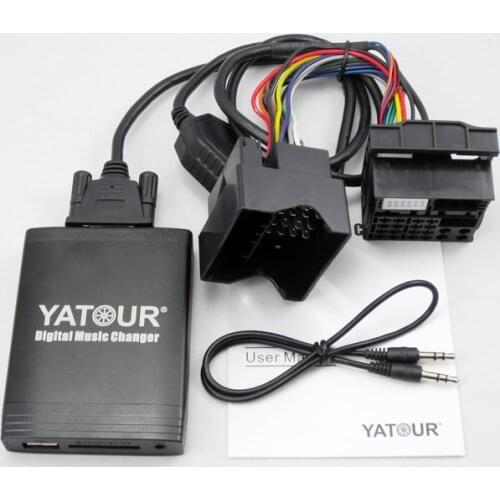 YATOUR Digital Music Changer AUX SD USB MP3 Adapter for BMW Mini Cooper Rover fakra 40-pin Flat MP3/WMA Integration kit