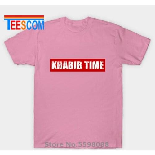 Funny Men Khabib Time The Eagle T-shirt Russian Cage Fighter Tshirt Cotton Hero Printed Tee Fighter Khabib Nurmagomedov T Shirts