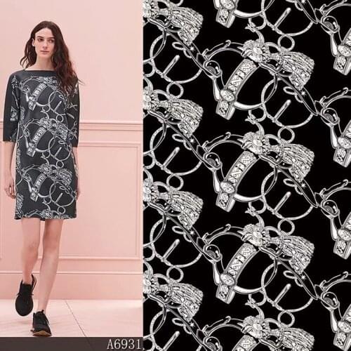 Natural Organic Silk Stretch Satin Fabric Spandex Soft Printed Clothing Half Skirt Harem Pants Dress Fabrics for Sewing