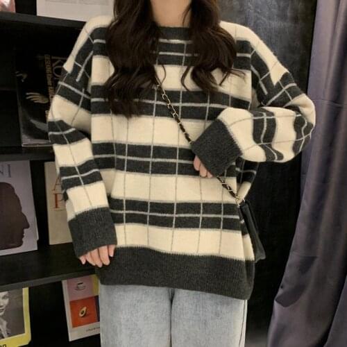 WHOUARE Women Clothing Autumn Winter Sweater Long Sleeve Top Hedging Fashion Sweater Knitting Port Style Clothing