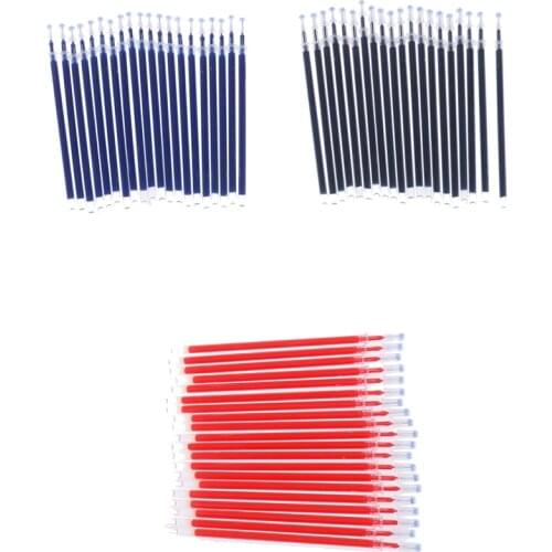 20pcs 0.38mm Pen Refill for Office Signature Gel Pen Blue/Black/Red Ink Rods School Writing Tools