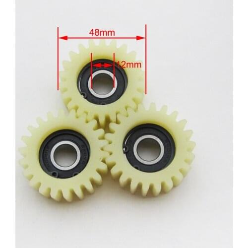 22 Teeth Nylon Gear With bearings 6001 fit 48V 750W Unite Brushless Motor 1418ZXF Electric Scooter