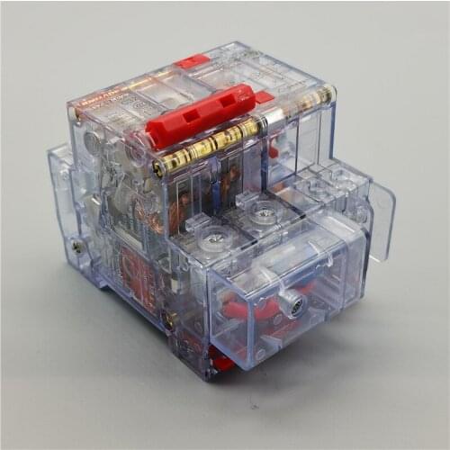 2p Ac220v-380v dz47le-63 6a10a16a25a32a40a63a transparent switch main gate residual current leakage protection circuit breaker