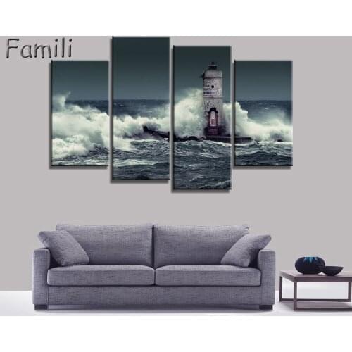 4Pcs canvas fabric poster print Italy beautiful landscapes for wall art room decor home decoration,quadro decorativo,art print