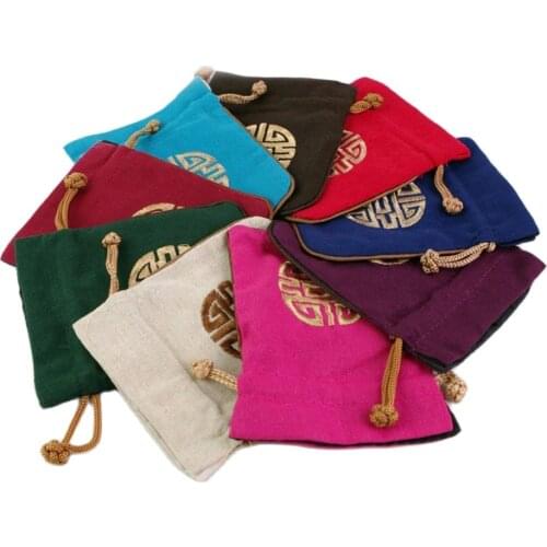 5pcs Jewelery Gift Bags Drawstring Pouch Wedding Party Favors Multi Color 12x15cm