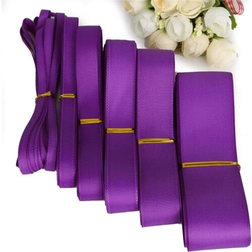 5 Yards 7/10/15/20/25/38mm Purple Grosgrain Ribbons Packing Material DIY Crafts Decor Wedding Party Decoration Gift Wrapping