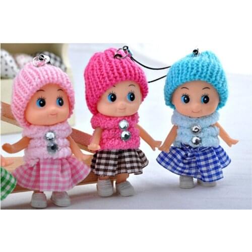50pcs 2016 NEW Kids Toys Soft Interactive Baby Dolls Toy Mini Doll For girls and boys Free Shipping