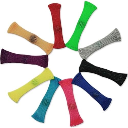 6PCS/10PCS Fidget Toy With Marbles Braided Mesh Tube Toy Stress Relief Durable Kids Antistress Toys Decompression Toys #20