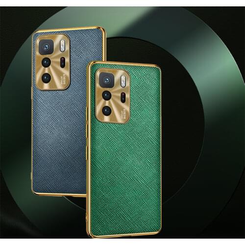 Luxury Plating Designed Genuine Leather Case For Xiaomi Redmi Note 10 Pro Lens Full Protect Case Back Cover For Redmi Note10 Pro