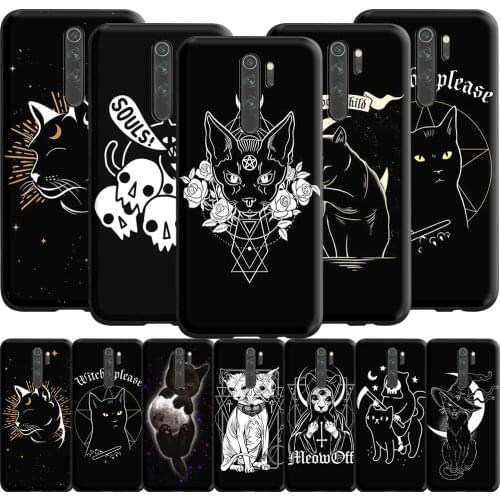 Witches Cat Moon Case for Xiaomi Redmi Note 9 9S 5 6 7 7A 8 8A 8T 9A 9C K20 Pro 9T 10 Max K40