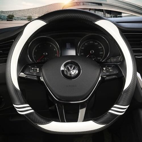 Car Steering Wheel Cover D Shape For VW GOLF 7 2015 POLO JATTA Passat Tiguan For Nissan Qashqai J11 X-trail T32 2015- 2017 2018