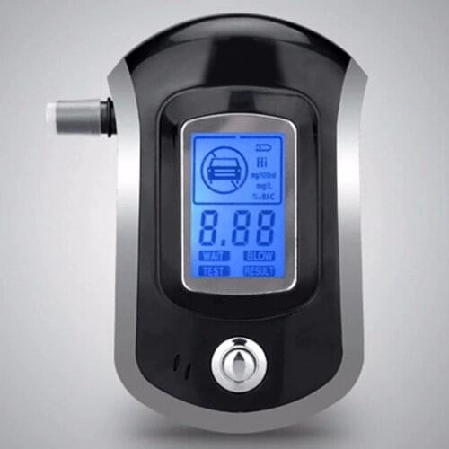 1 pc Mini Alcohol Tester Breathalyzer Digital LCD Alcohol Diagnostic Tool AT6000 Professional Breath Alcohol Tester