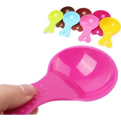 Colour Cute Spoon Dog Food Teddy Cat Candy Pet Shovel Bowl Water Bottle Drinking Bowls#8636