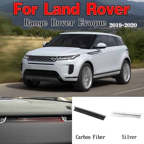 For Range Rover Evoque L551 2019-20 ABS Chrome/Carbon Fiber Dashboard Instrument Decorative Panel Trim Interior Car Accessories