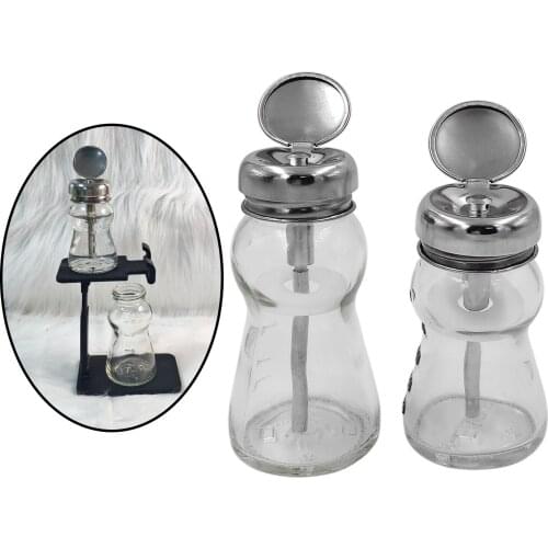 Glass Remover Pump Anti-Corrosion Push Down Dispensers Manicure Tool Cleanser Bottle Container for Nail Polish Salon