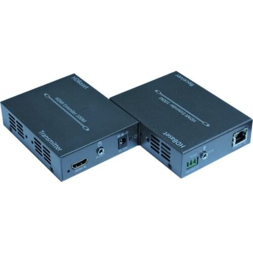HDBaseT HDMI 100 metre extender with IR hdmi RS-232, 1080P up to 70M, 3D 4kX2k up to 70 metre, POC one side supply power