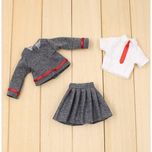 Outfits for Blyth doll A set of school dress for the 12 inch doll cute dressing 1/6 bjd icy dbs