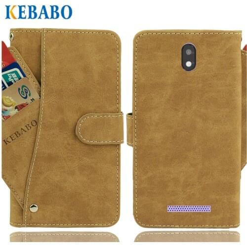Leather Wallet DEXP AL250 Case 4.96" Flip Fashion Luxury Front Card Slots Cases Cover AL 250 DEXP Magnetic Phone Bags