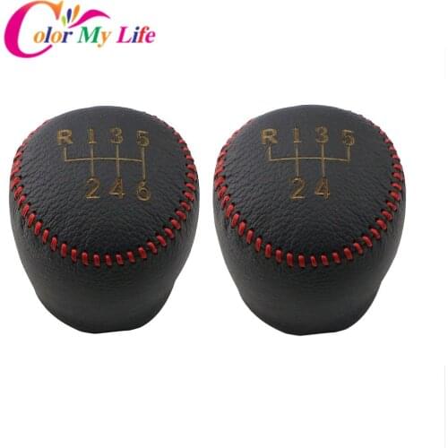 Color My Life Leather Manual 5 6 Speed Gear Shift Knob Cover for Chevrolet Cruze Sedan Hatchback 2008 - 2014 MT Gear Collars