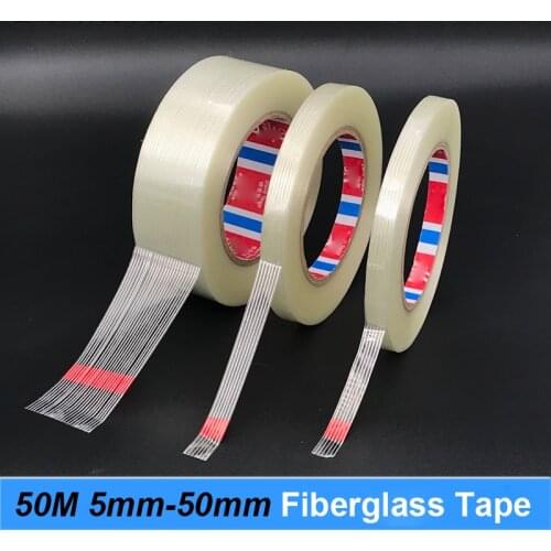Turmera 50M Fiber Tape 5mm 10mm 15mm 20mm 30mm 40mm 50mm Fiberglass Tape for Diy Screwdriver Tool Battery Pack RC Drone Battery