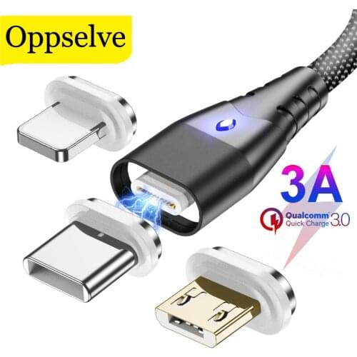 1M 2M Magnetic Cable Micro USB Type C Fast Charge Microusb Type-C Magnet Charger Wire usb c For iphone X Xr Xs 11 2019 USB Cable
