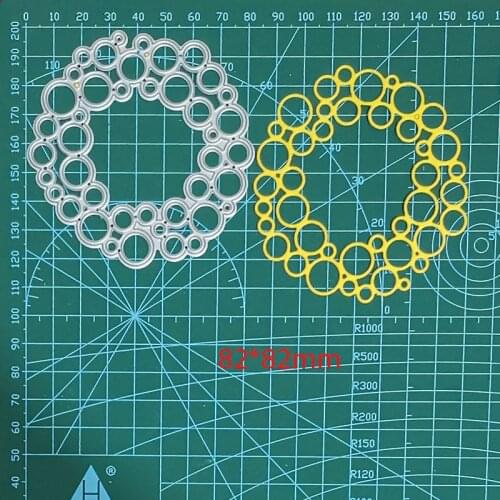 Metal Steel Die Cuts Mold Bubble Circle Frame Craft Cutting Dies Stencils for Scrapbook Paper Card Making DieTemplate 2021 New