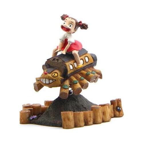 Miyazaki miyazaki xiaomei bus dragon cat playground hand - set pieces of micro - landscape figures
