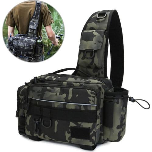 Multifunctional Fishing Bag Outdoor Waterproof Sports Waist Pack Fishing Lures Gear Storage Bag Single Crossbody Bags