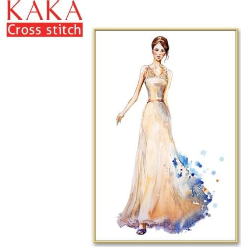 Cross stitch kits,Embroidery needlework sets with printed pattern,11CT-canvas for Home Decor Painting,Portrait Main NCKP047