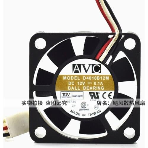 Original D4010B12M 12V 0.1A 4010 4CM 4 cm Cooling Chassis Fan