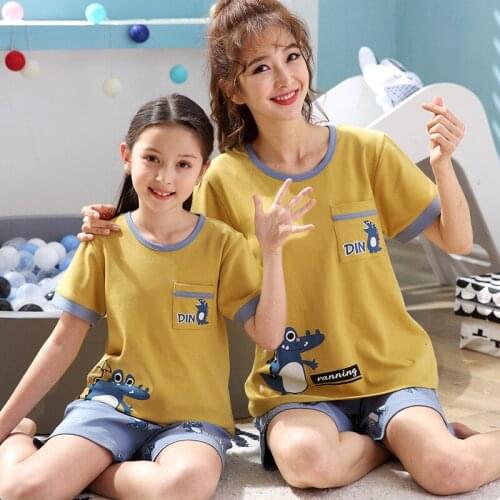 Mommy And Me Pajamas Family Look Mother Daughter Sleepwear Outfits Kids Clothes Shorts Home Wear Baby Girl Night Suit Cotton Pjs