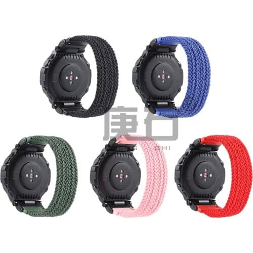 Braided Solo Nylon WatchBand Strap For Huami Amazfit T-Rex and T-rex Pro watch