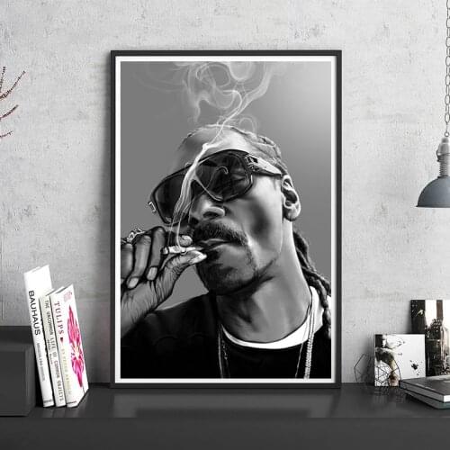 Snoop Dogg Poster Hip Hop Rapper Canvas Painting Gangster Rap Music Singer Prints Celebrity Wall Pictures For Bedroom Home Decor