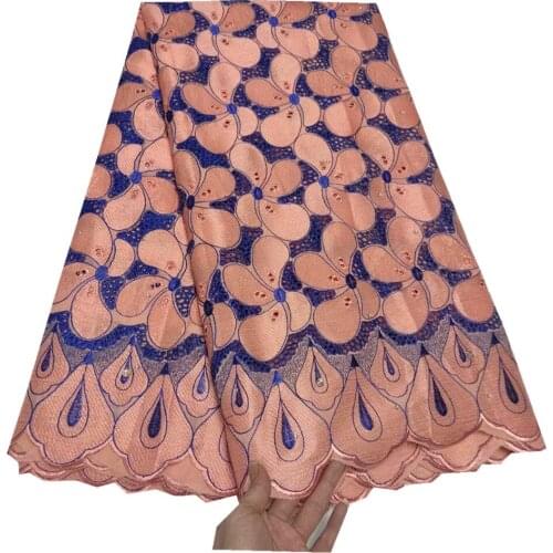 SJ Lace 2021 Design Swiss Voile Lace In Switzerland High Quality Cotton 5yards Nigerian Dry Lace Fabric African French t3-19