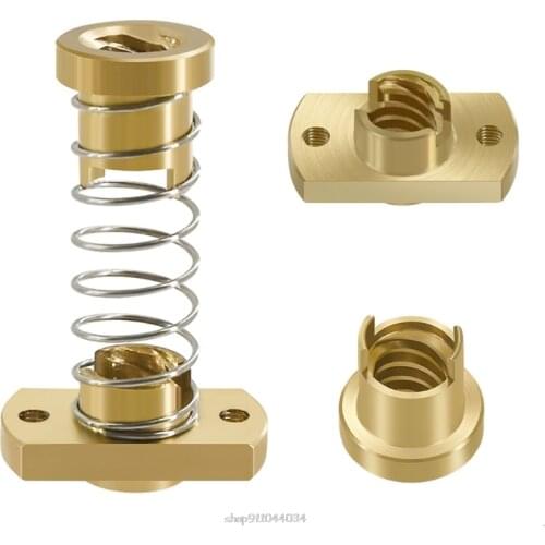T8 Anti Backlash Nut Elimination Brass Nuts for Upgrade Ender 3 CR-10 / Tornado/Clone 8mm 3D Printer Accessory Ap14 21 Dropship