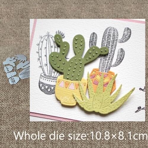 New Design Craft Metal stencil mold Cutting Dies Cactus pot decoration scrapbook die cuts Album Paper Card Craft Embossing