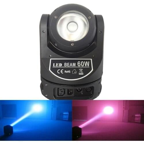 Disco Rotating Light 60W RGBW 4In1 Led Moving Head Super Beam Light 60W LED Moving Head Beam Lighting Professional DJ Equipment