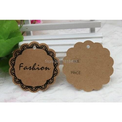 Custom garment hang tag/round kraft paper tag/jewelry packing tag printing/shape cutting labels/gift decorated tag/baking label