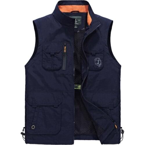 Summer Sleeveless Men Vest Multipockets Photographer Vest Men Fashion Breathable Waistcoat Waterproof Vest chalecos para hombre