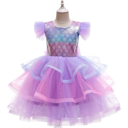 Winter Baby Girls Dress Christmas Party Princess Dress Birthda Ball Gown Cosplay Mermaid Series Cute Girls Childrens Clothing
