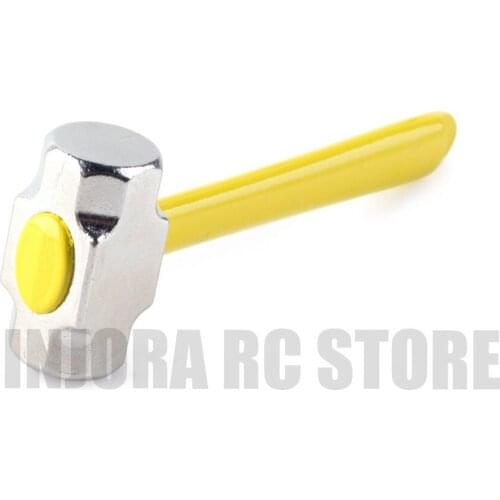 1PCS RC Car Metal Mini Hammer for 1/10 RC Crawler Traxxas TRX-4 TRX4 Axial SCX10 90046 Tamiya CC01 D90 D110 Decoration Parts