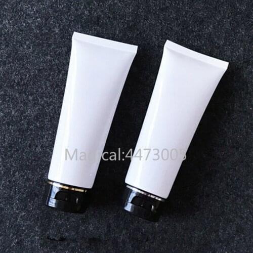 100ml Golden/sliver Edge White Soft Hose Tubes Hand Facial Cream Empty Squeeze Tube Shampoo Lotion Refillable Containers