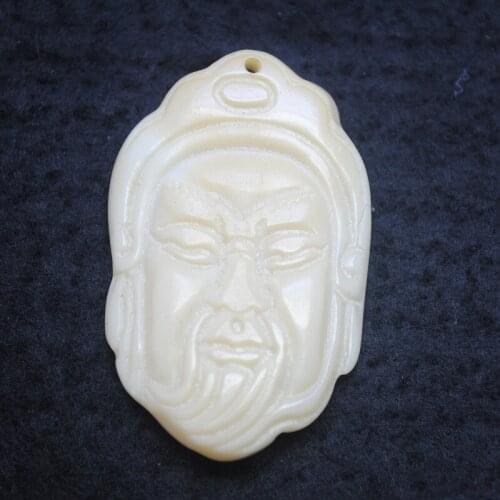 3pcs the marquis guan yu nature bone pendants buddha firgure natual material wholesale price unique diy jewelry findings hots