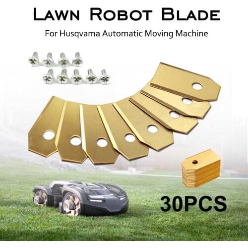 30pcs Trimmer Blade Lawn Mower Grass Replacement Trimmer Cutter Piece For Husqvarna Automower Garden Robotic Lawnmower Tools